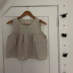 NWT Ozma of California Emmy Top in Oatmeal